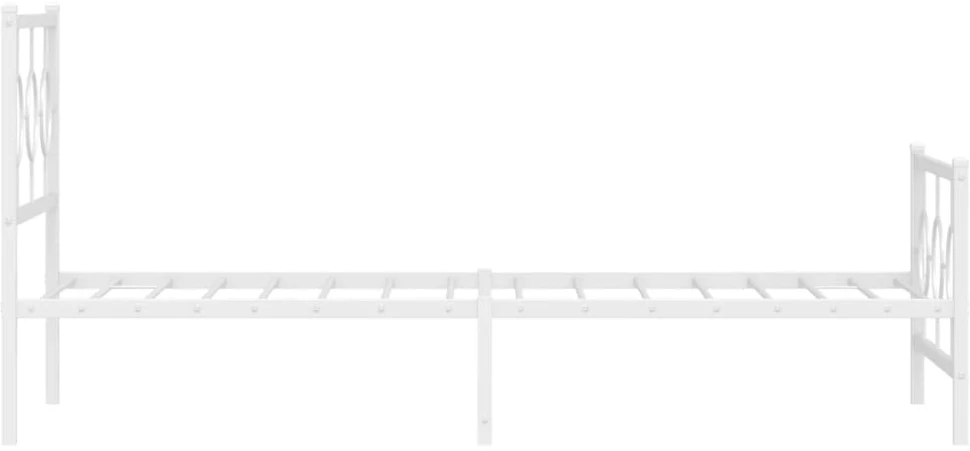 Lovos rėmas su galvūgaliu/kojūgaliu, baltas, 90x190cm, metalas