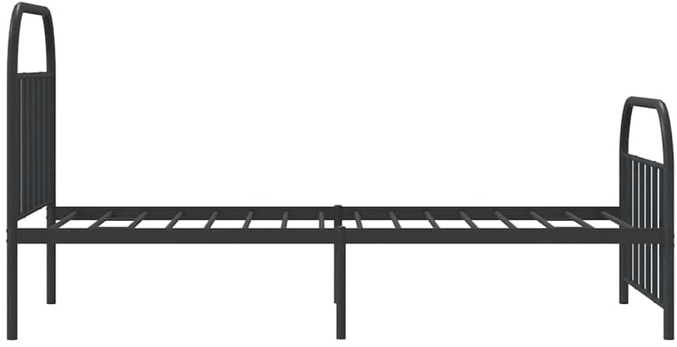 Lovos rėmas su galvūgaliu/kojūgaliu, juodas, 100x200cm, metalas
