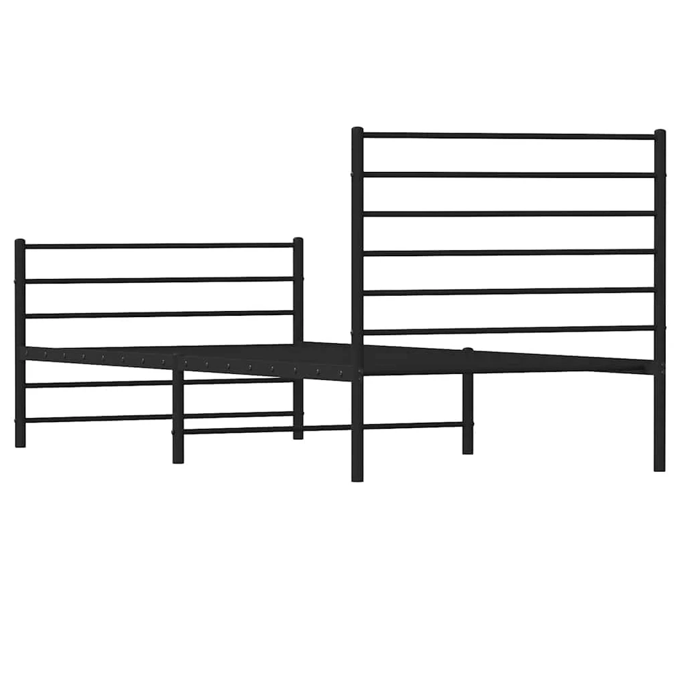 Lova Lovos rėmas su galvūgaliu/kojūgaliu, juodas, 107x203cm, metalas