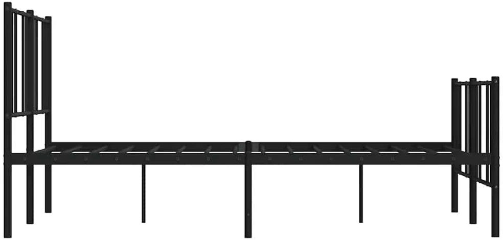 Lovos rėmas su galvūgaliu/kojūgaliu, juodas, 120x190cm, metalas