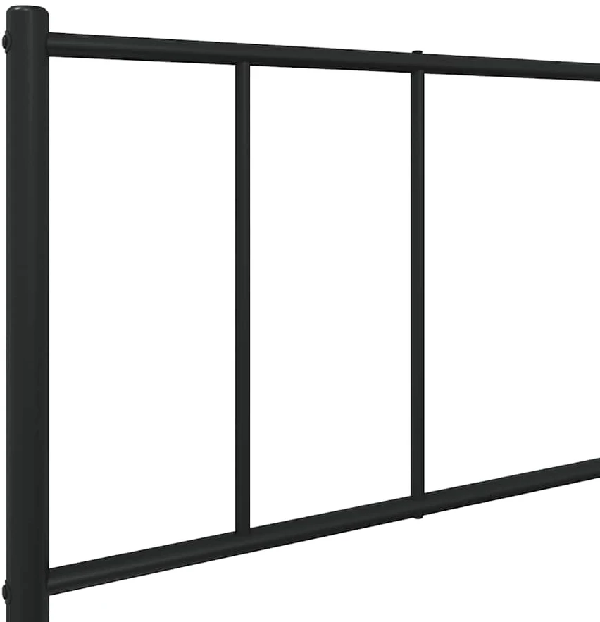Lovos rėmas su galvūgaliu/kojūgaliu, juodas, 90x190cm, metalas