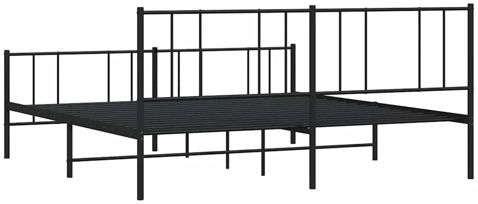 Lova Lovos rėmas su galvūgaliu/kojūgaliu, juodas, 183x213cm, metalas