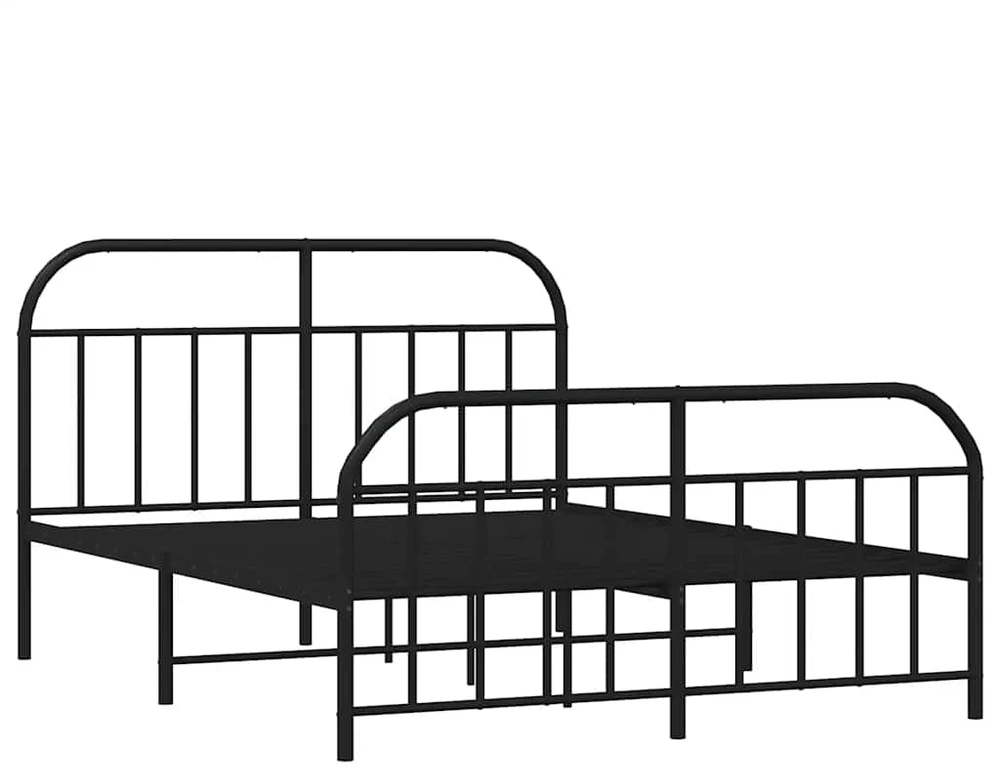 Lova Lovos rėmas su galvūgaliu/kojūgaliu, juodas, 135x190cm, metalas