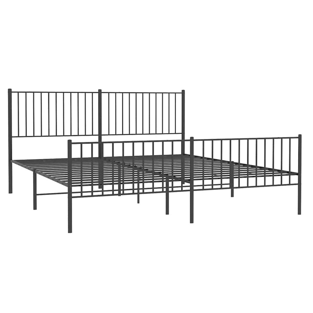 Lova Lovos rėmas su galvūgaliu/kojūgaliu, juodas, 183x213cm, metalas