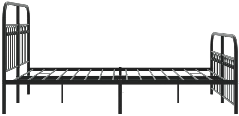 Lova Lovos rėmas su galvūgaliu/kojūgaliu, juodas, 137x190cm, metalas