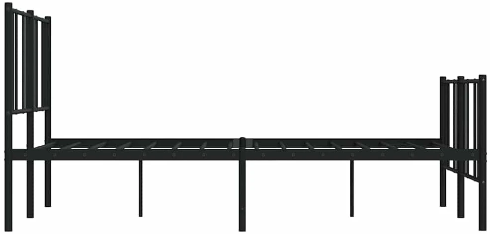 Lova Lovos rėmas su galvūgaliu/kojūgaliu, juodas, 135x190cm, metalas