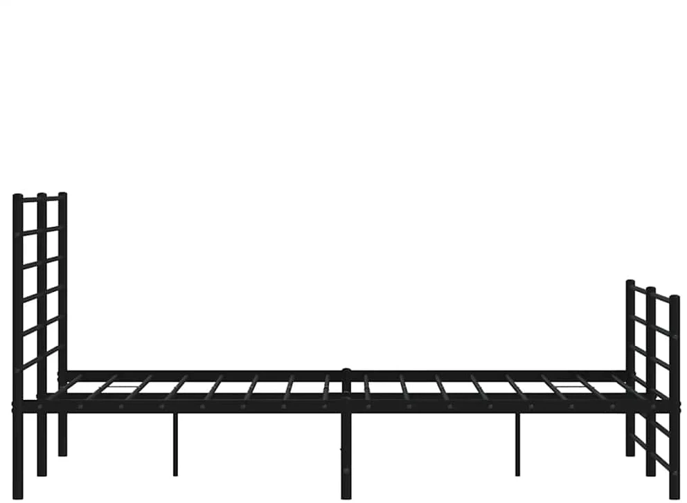 Lovos rėmas su galvūgaliu/kojūgaliu, juodas, 140x200cm, metalas