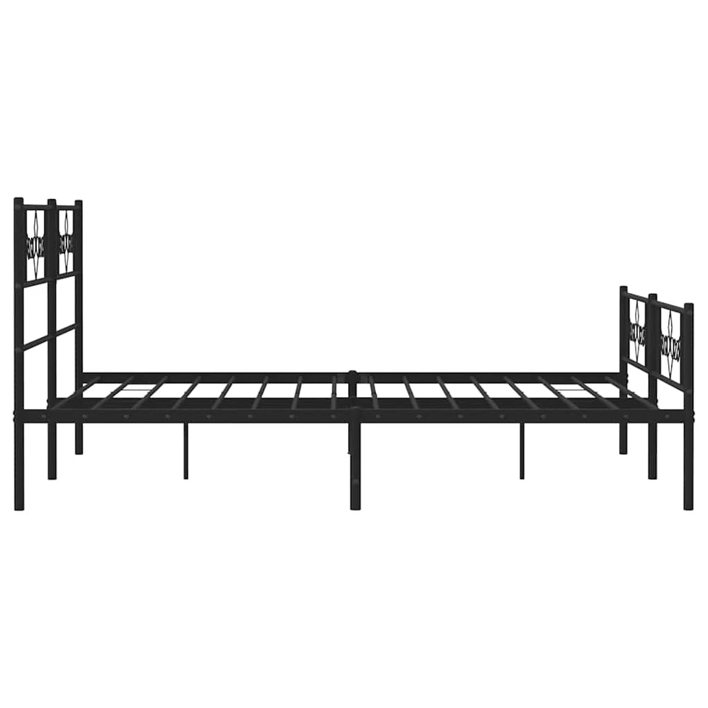 Lova Lovos rėmas su galvūgaliu/kojūgaliu, juodas, 135x190cm, metalas