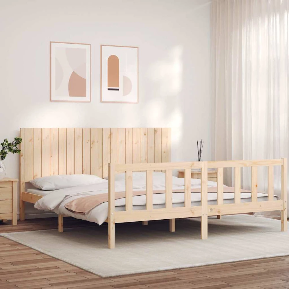 Lova Lovos rėmas su galvūgaliu, medienos masyvas, itin didelis