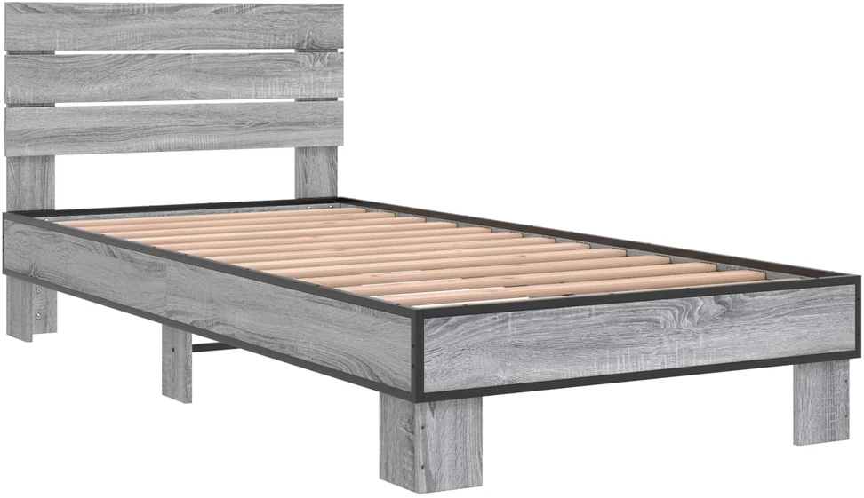 Lova Lovos Rėmas su Galvūgaliu Pilka Sonoma 80 x 200 cm