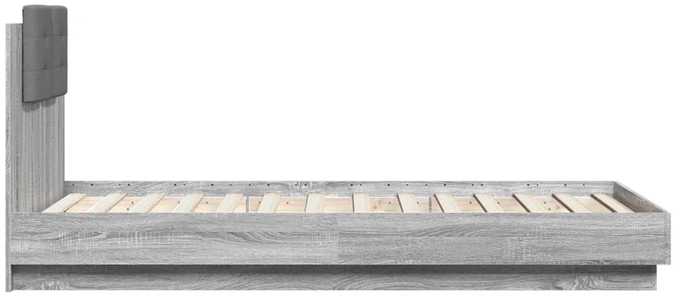 Lovos rėmas su galvūgaliu, pilkas ąžuolo, 75x190cm, mediena