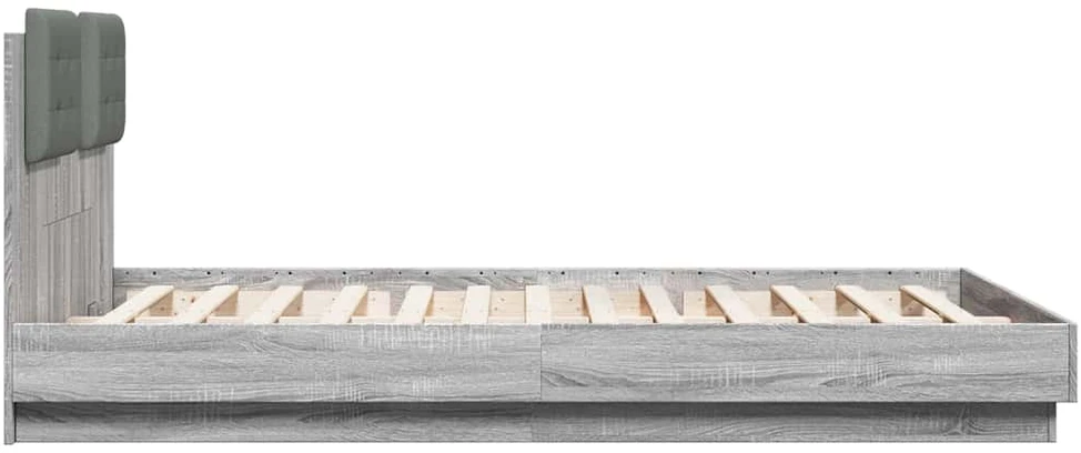 Lovos rėmas su galvūgaliu, pilkas ąžuolo, 140x200cm, mediena