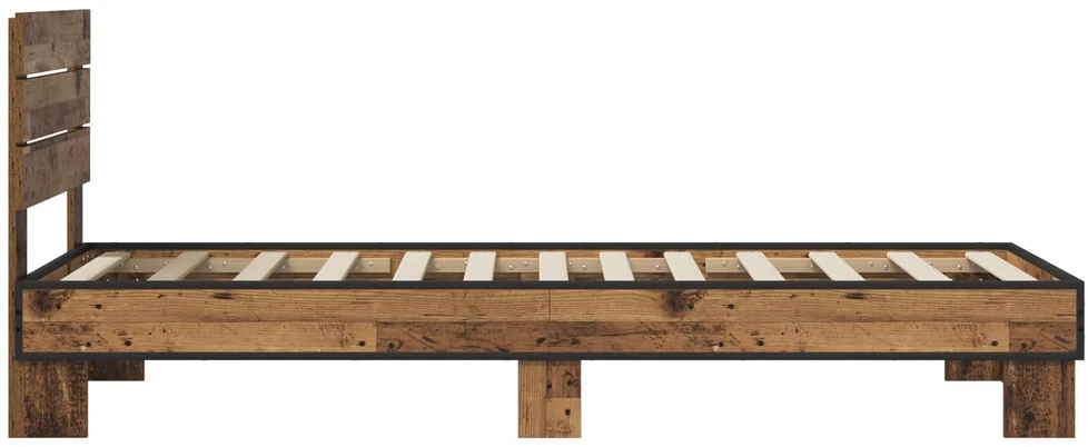 Lova Lovos Rėmas su Galvūgaliu Sendintos medienos 80 x 200 cm