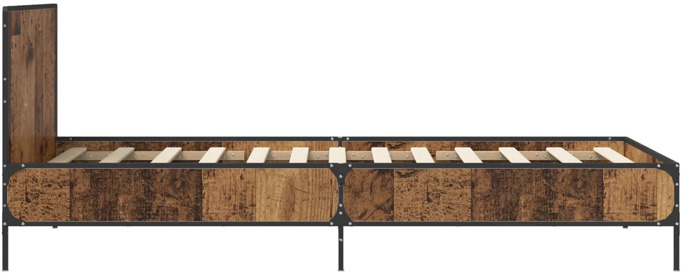 Lova Lovos Rėmas su Galvūgaliu Sendintos medienos 80 x 200 cm