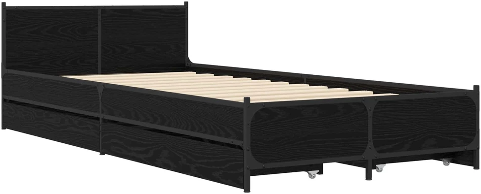 Lova Lovos Rėmas su Galvūgaliu su stalčių Juodojo ąžuolo 80 x 200 cm