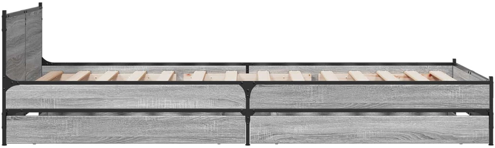 Lova Lovos Rėmas su Galvūgaliu su stalčių Pilka Sonoma 80 x 200 cm
