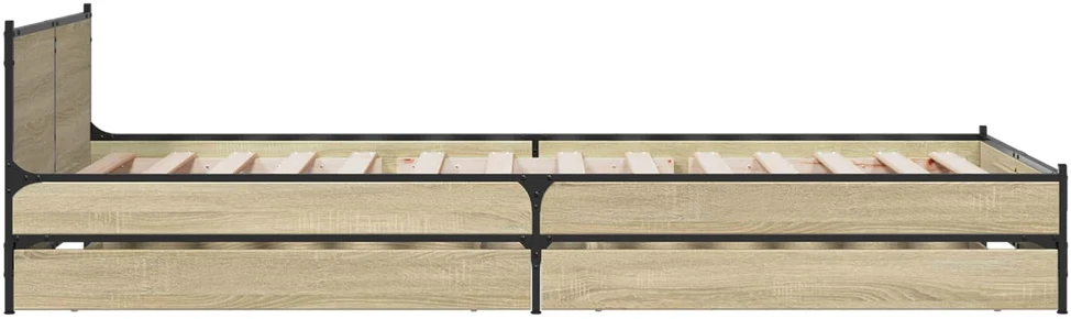 Lova Lovos Rėmas su Galvūgaliu su stalčių Sonoma ąžuolas 80 x 200 cm