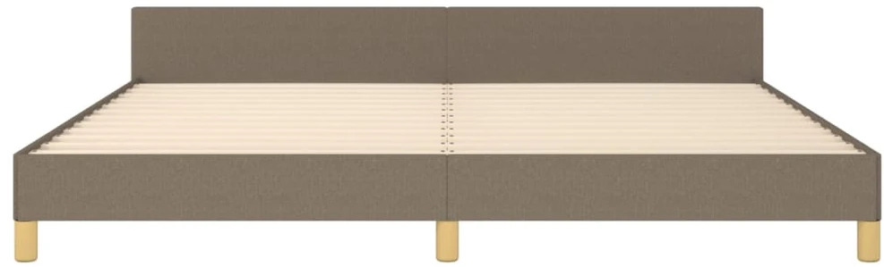 Lovos rėmas su galvūgaliu, taupe spalvos, 200x200 cm, audinys