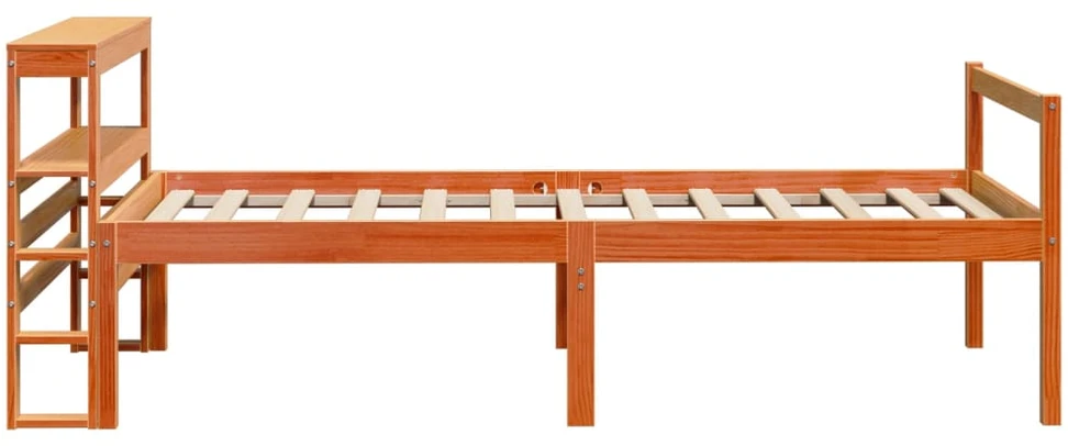 Lovos rėmas su galvūgaliu, vaško rudas, 75x190cm, pušis