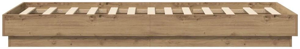 Lova Lovos rėmas su LED Artisano ąžuolo 80 x 200 cm Apdirbta mediena