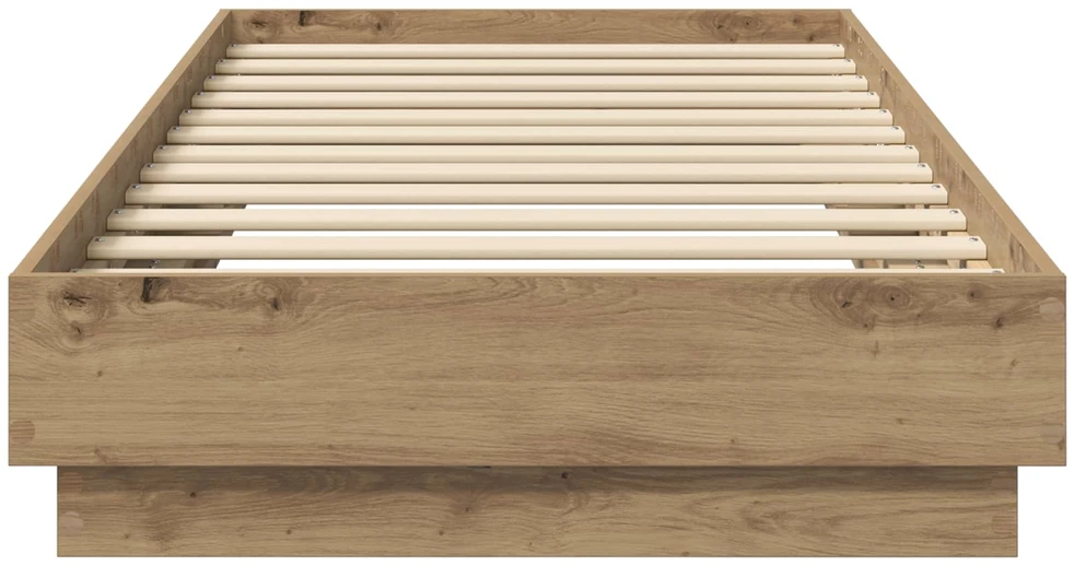Lova Lovos rėmas su LED Artisano ąžuolo 80 x 200 cm Apdirbta mediena
