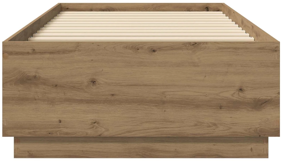 Lova Lovos rėmas su LED Artisano ąžuolo 80 x 200 cm Apdirbta mediena