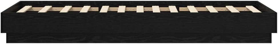 Lova Lovos rėmas su LED Juodojo ąžuolo 80 x 200 cm Apdirbta mediena
