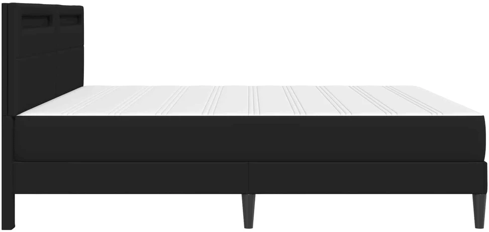 Lovos rėmas su LED juostelėmis Juoda 180 x 200 cm Dirbtinė oda