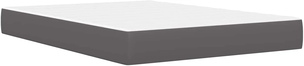 Lovos rėmas su LED juostelėmis Pilka 140 x 190 cm Dirbtinė oda