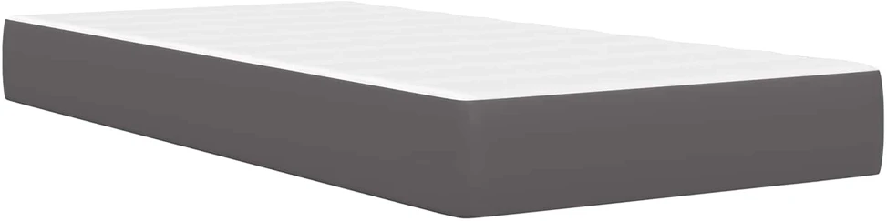 Lova Lovos rėmas su LED juostelėmis Pilka 90 x 190 cm Dirbtinė oda