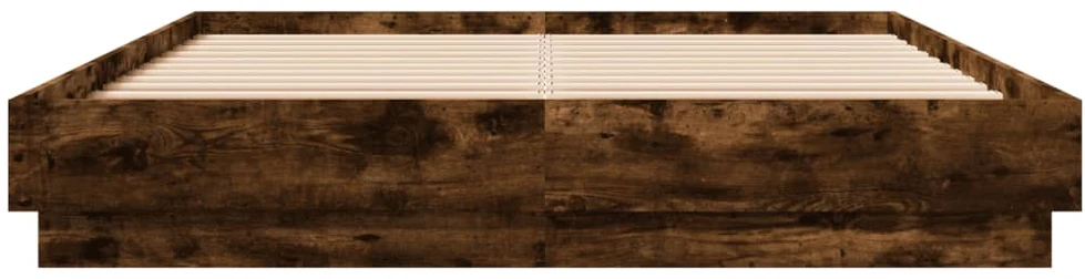 Lovos rėmas su LED lemputėmis, dūminio ąžuolo, 140x200cm