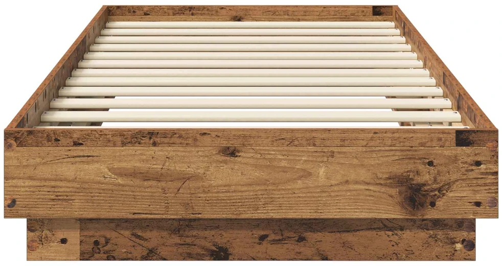 Lova Lovos rėmas su LED Sendintos medienos 80 x 200 cm