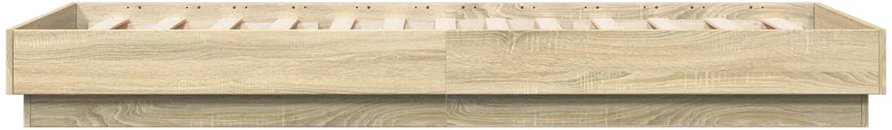 Lova Lovos rėmas su LED Sonoma ąžuolas 80 x 200 cm Apdirbta mediena