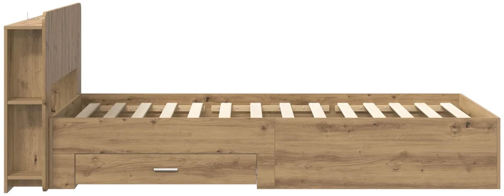 Lova Lovos rėmas su saugojimu Artisano ąžuolo 80 x 200 cm