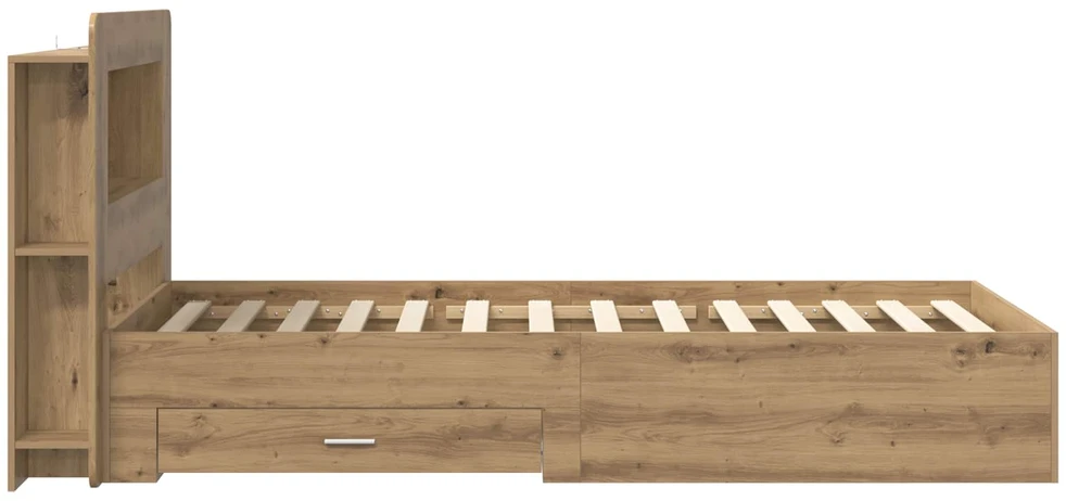 Lova Lovos rėmas su saugojimu Artisano ąžuolo 80 x 200 cm