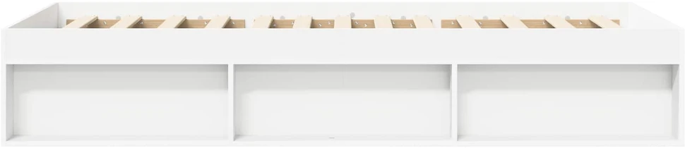 Lova Lovos rėmas su saugojimu Balta 80 x 200 cm Apdirbta mediena