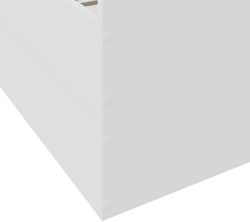 Lova Lovos rėmas su saugojimu Balta 80 x 200 cm Apdirbta mediena