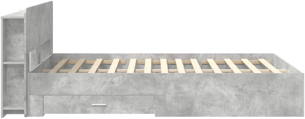 Lovos rėmas su saugojimu Betono pilka 160 x 200 cm