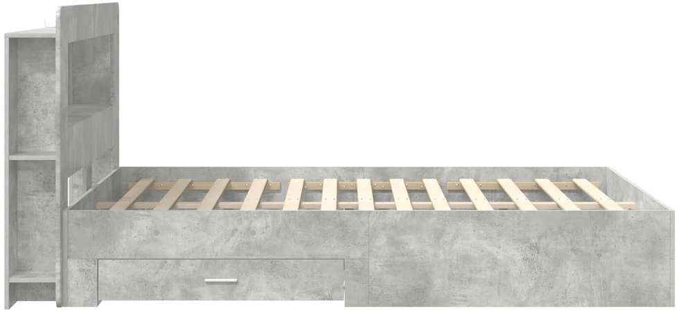 Lovos rėmas su saugojimu Betono pilka 160 x 200 cm