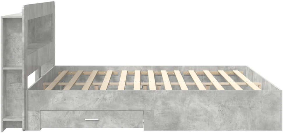 Lovos rėmas su saugojimu Betono pilka 200 x 200 cm
