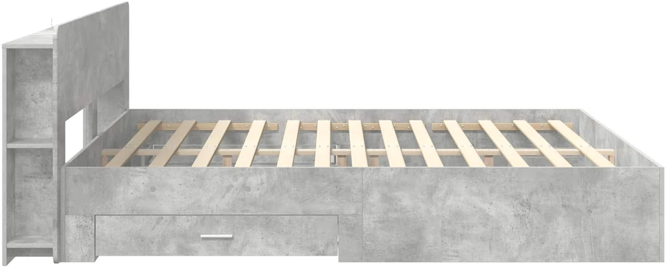 Lovos rėmas su saugojimu Betono pilka 200 x 200 cm