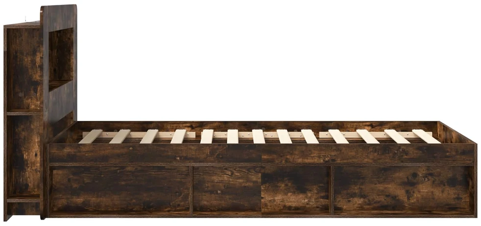 Lova Lovos rėmas su saugojimu Dūminio ąžuolo 80 x 200 cm