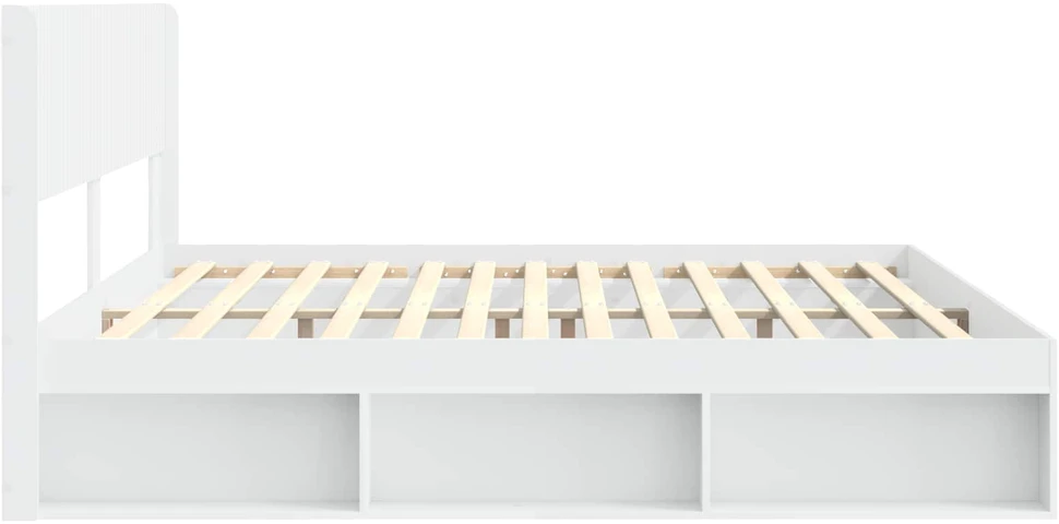 Lovos rėmas su saugojimu ir nugara Balta 200 x 200 cm