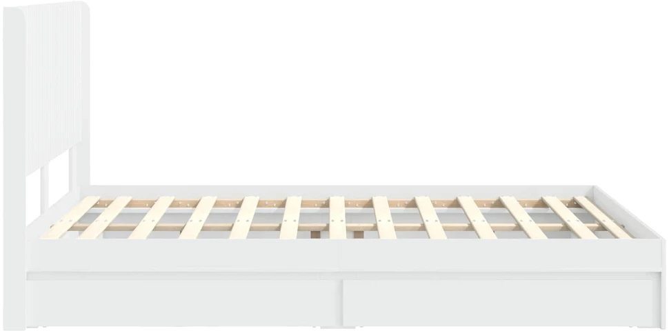 Lovos rėmas su saugojimu ir nugara Balta 160 x 200 cm
