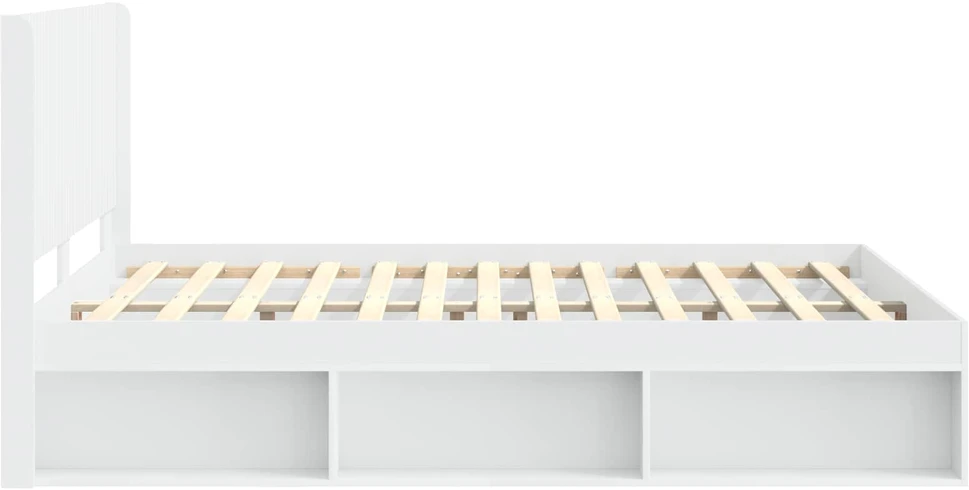 Lovos rėmas su saugojimu ir nugara Balta 150 x 200 cm