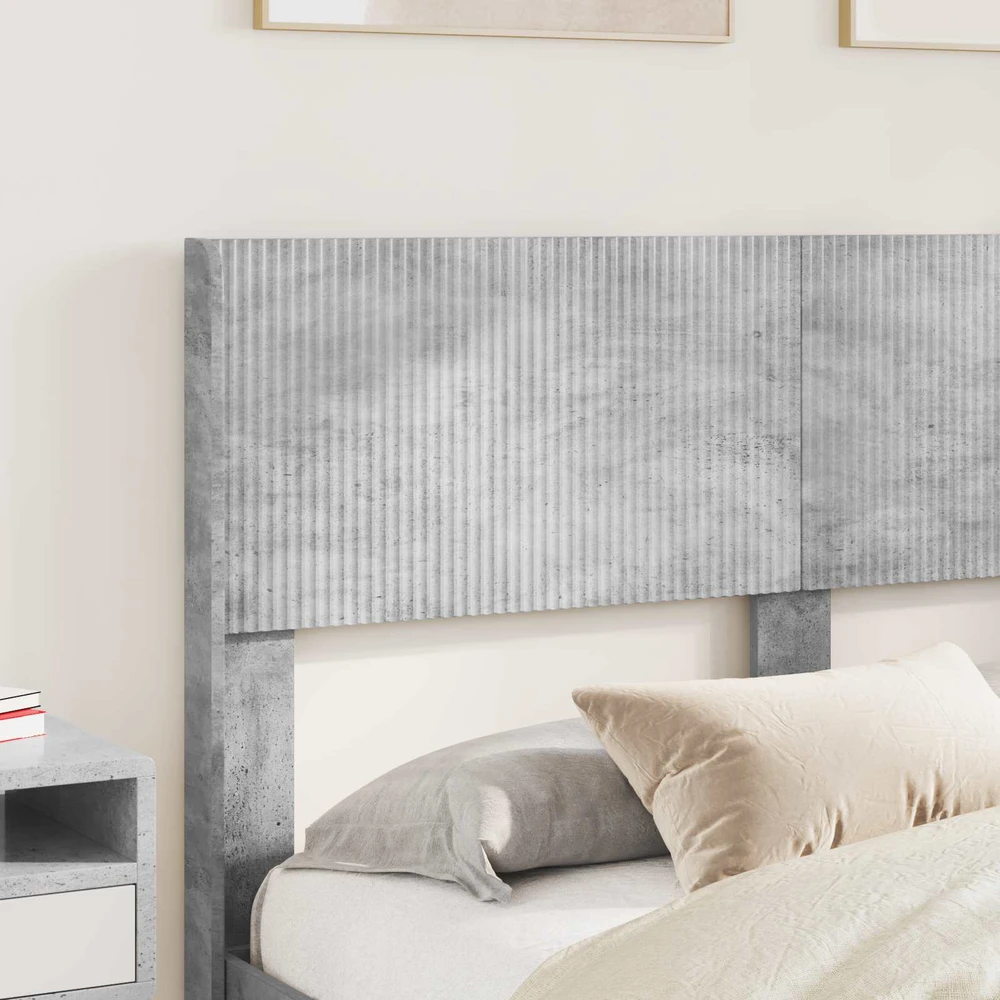 Lovos rėmas su saugojimu ir nugara Betono pilka 150 x 200 cm