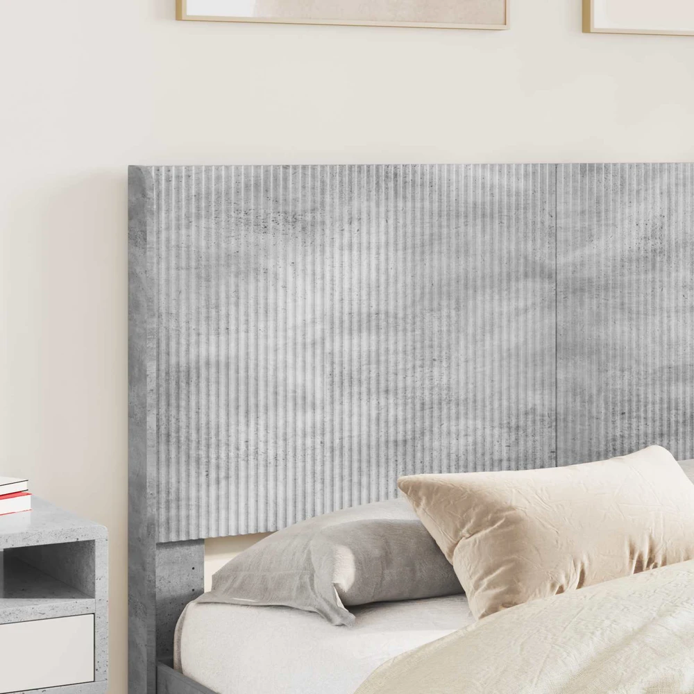Lovos rėmas su saugojimu ir nugara Betono pilka 150 x 200 cm