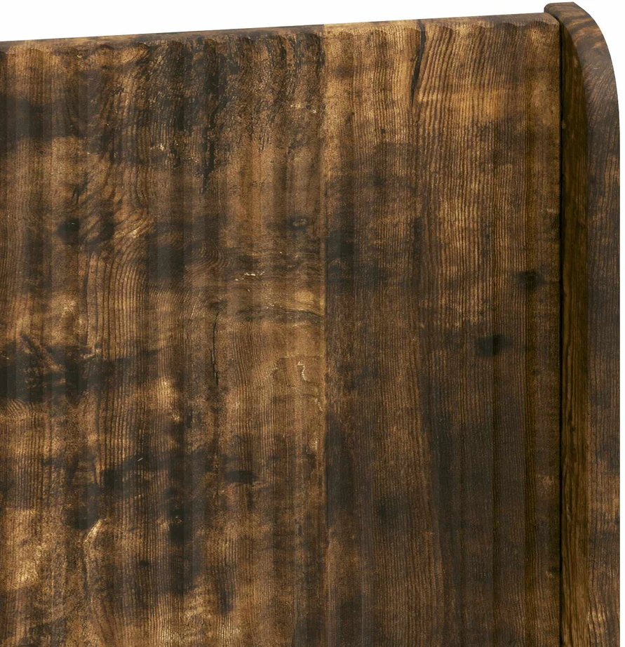 Lova Lovos rėmas su saugojimu ir nugara Dūminio ąžuolo 100 x 200 cm