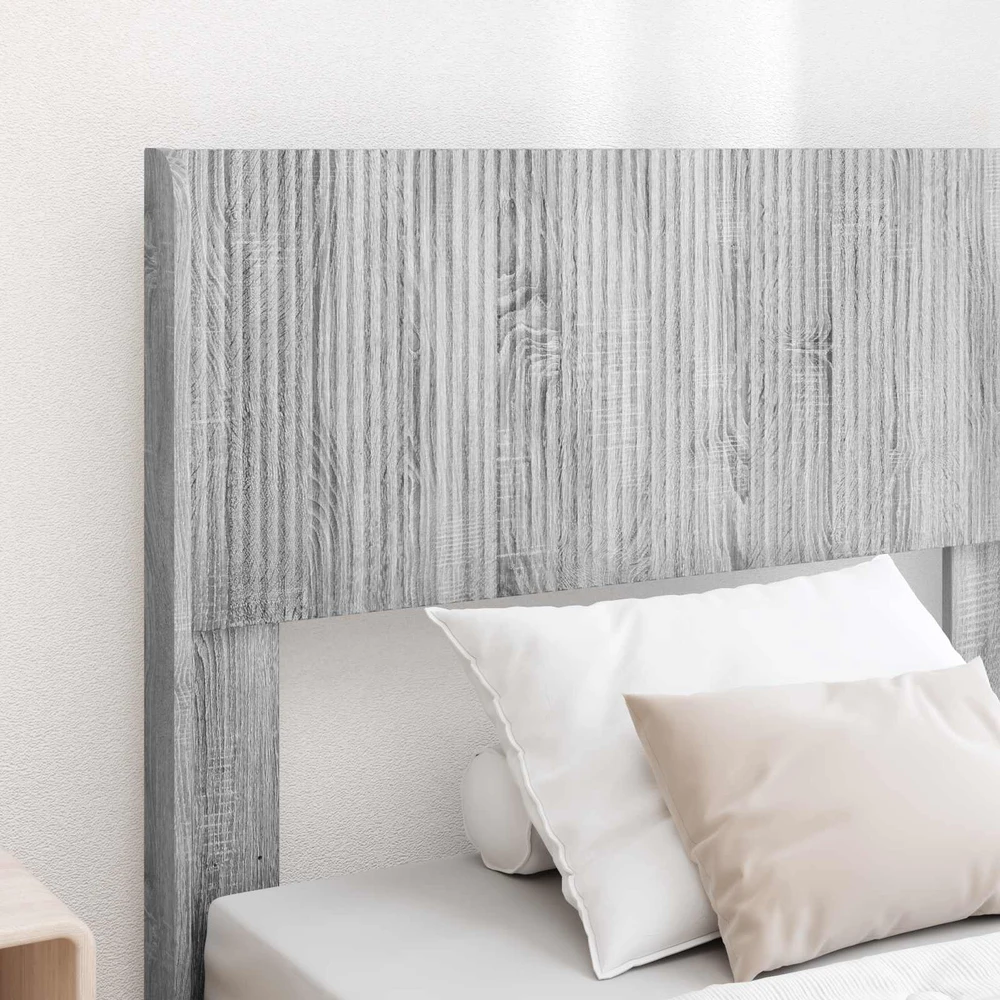 Lova Lovos rėmas su saugojimu ir nugara Pilka Sonoma 75 x 190 cm