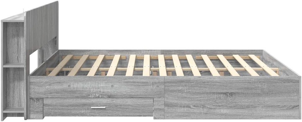 Lovos rėmas su saugojimu Pilka Sonoma 200 x 200 cm